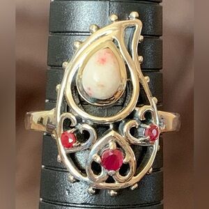 Artisan Collection of India Rosalinda And Ruby Sterling Silver Ring